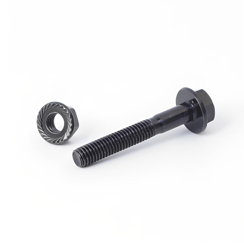 Minho M6-1.0 x 40mm Flange Head Bolts in Carbon Steel Material,Flange Hexagon Screws Come with Flange Nuts,Black Oxide Finish Plated,Partial Thread, 25 Sets - Image 4